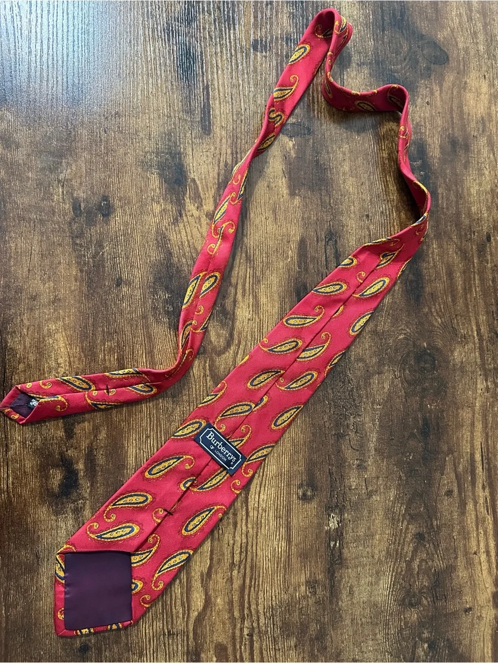 Vintage Burberry Tie Mens Dark Academia Preppy Classic Retro Party Workwear